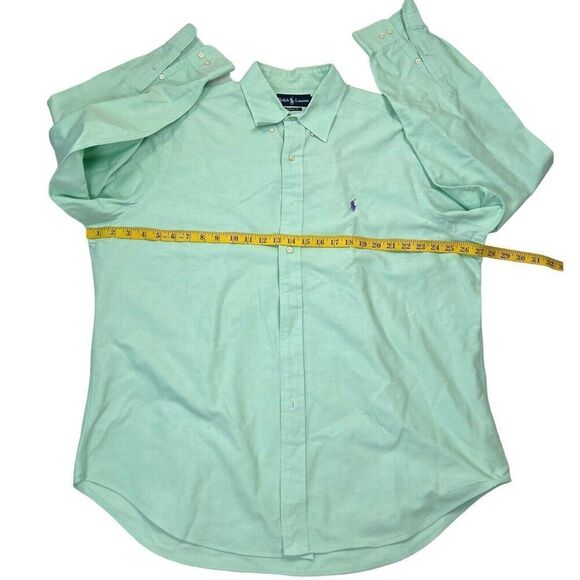 Ralph Lauren Men’s Light Green Button Down Shirt  17 36/37 Classic Fit L/XL - Picture 8 of 11